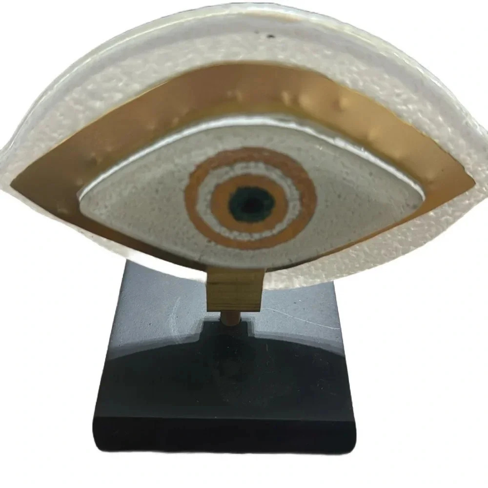 EVIL EYE WITH STAND
NEW PURCHASED IN OCTOBER 2024 IN PAROS GREECE